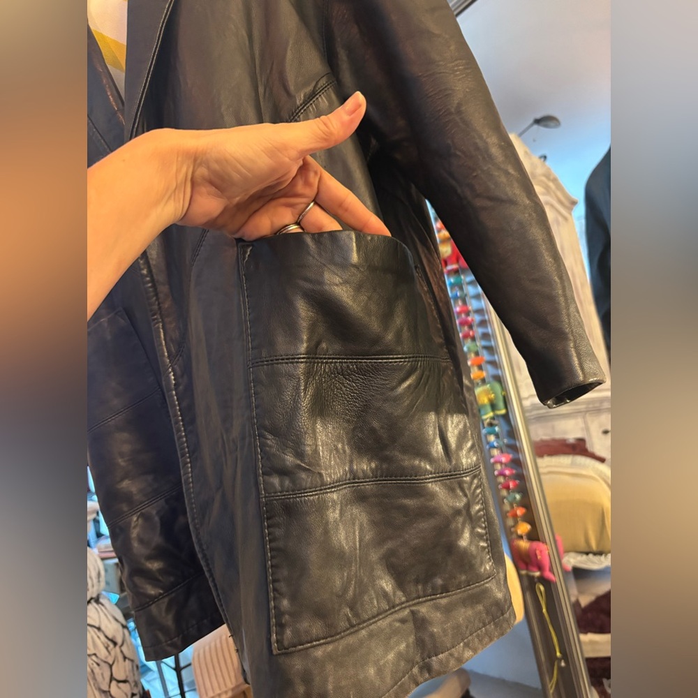 Vintage Remy Leather Black Jacket😎 - Picture 4 of 8
